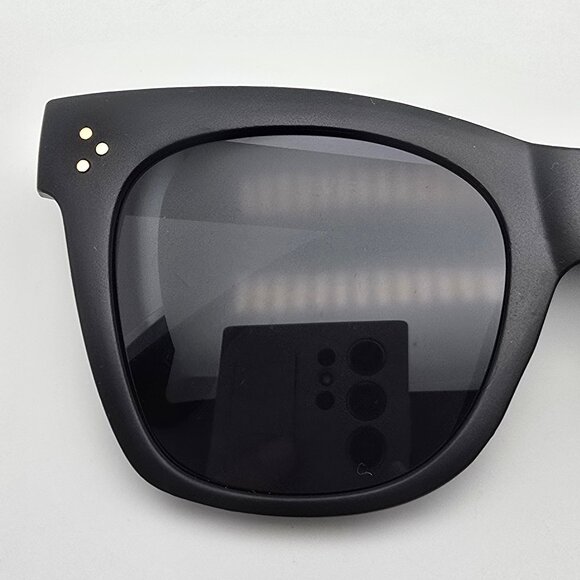 I-SEA Stevie Matte Black Gold Frame Polarized Black Lens Cat Eye Sunglasses 53mm - Picture 16 of 16